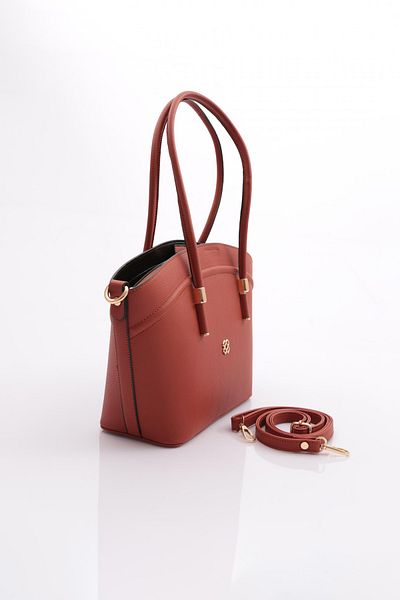 DGN Brick Color Oval Women's Bag - 211273622