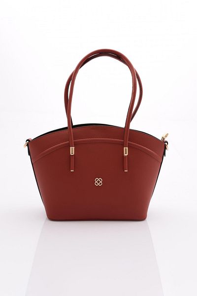 DGN Brick Color Oval Women's Bag - 211273622