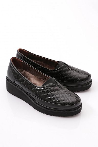 DGN Pantofi Confort dama Piele naturala matlasata neagra 412687103