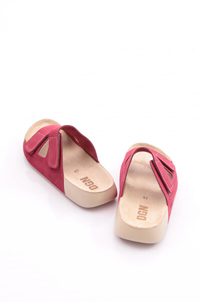 DGN Fuchsia Nubuck Women's Slippers - Double Banded, Model 26382623