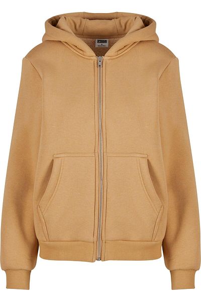 Urban Classics Bonded Sherpa-Kapuzenpullover mit Reißverschluss für Damen