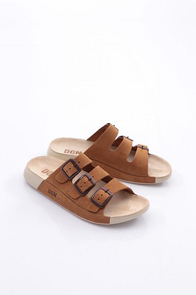 DGN Taba Nubuck Women's Slippers - Buckle and Three Straps 263102623
