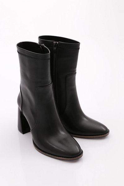 DGN Black Women's Heeled Boots - 91793236