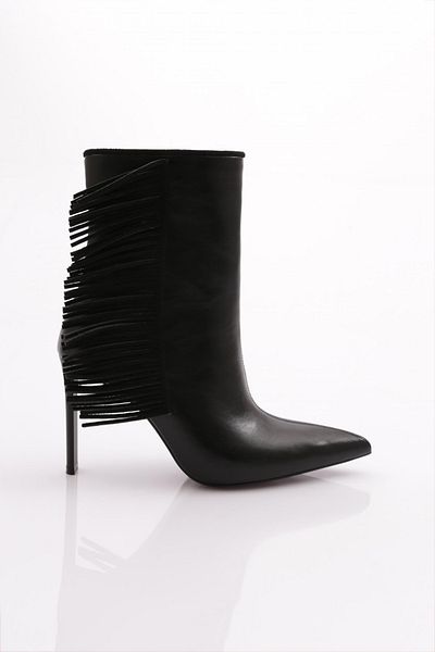 DGN Cizme negre de damă cu toc - model 5281