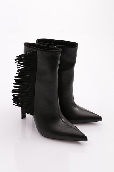 DGN Cizme negre de damă cu toc - model 5281
