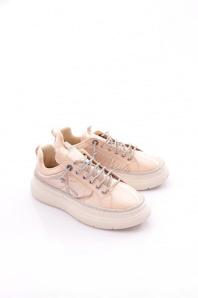 DGN Women's Stone Rope Laced Thick Sole Sports Shoes Beige Parachute 35662682