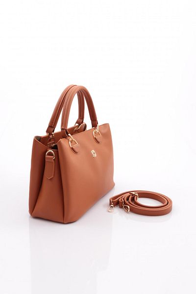DGN Hazelnut Patterned Women's Bag - 7313555