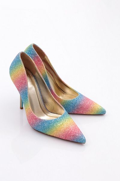 DGN Multi Glitter Women's Heeled Shoes - 56613557