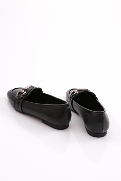 DGN Kadın Loafer Ayakkabı Siyah 61382534