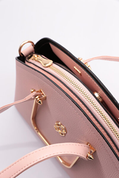 DGN Oval Bag with Metal Accessories - Women, Powder, 11282361135102