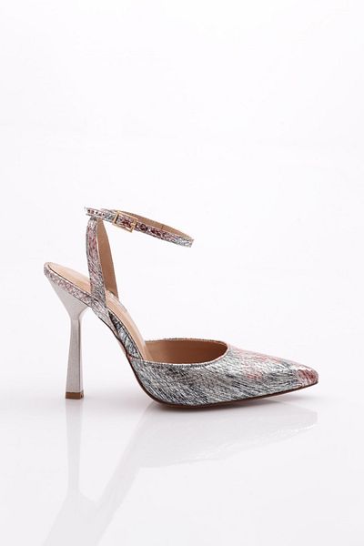 DGN Pantofi rochii de seara cu bretele la glezna de dama Red Snake 719121085