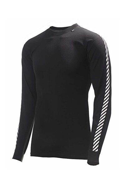 Helly Hansen Men's Black Lifa Stripe Crew Thermal Top Underwear