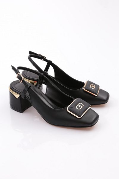 DGN Black Women's Heeled Shoes - 352293539