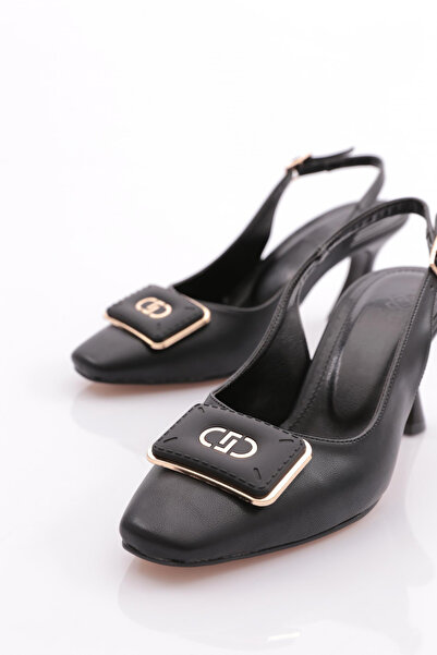 DGN 24233 Kadin Arkasi Açik Topuklu Ayakkabı