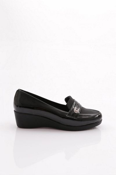 DGN 23082 Pantofi confortabili pentru damă cu dungi în față