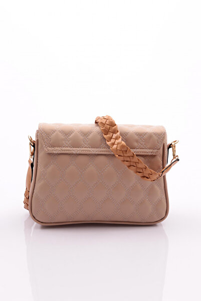 DGN Geantă împletită pentru femei de culoare nud - 112823210535102