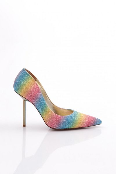 DGN Multi Glitter Women's Heeled Shoes - 56613557