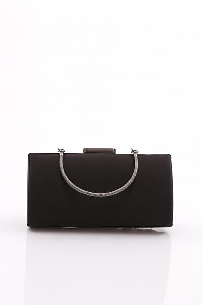 DGN Geantă neagră pentru rochie de seară pentru femei cu detaliu de piatră