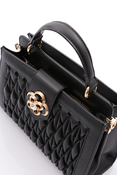 DGN Women's Floral Emblem Shoulder and Shoulder Bag Black 21153722