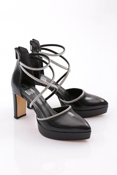 DGN 214 Women's - Closed Front Ankle Wrap Heeled Shoes