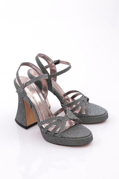 DGN 3002 Pantofi de seară cu toc gros pentru femei