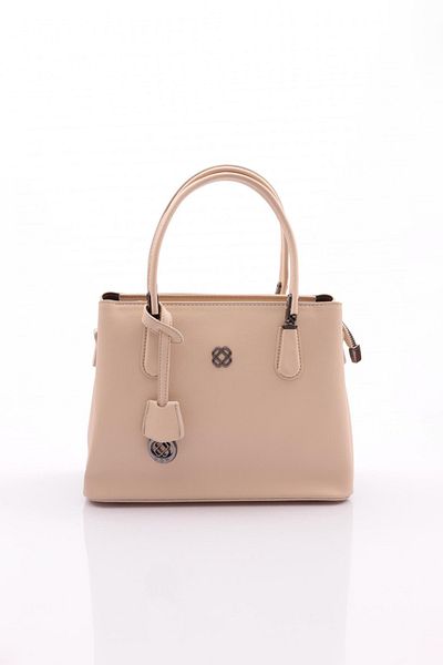 DGN Women's Floral Decorated Zipper Bag Beige 65103434