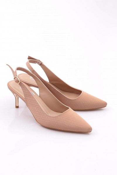 DGN 5004 Pantofi de damă cu toc deschis la spate