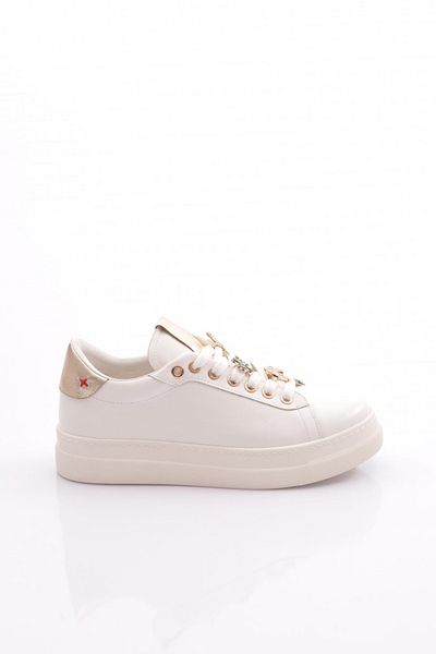 DGN Es1522 Pantofi sport pentru femei, cu șireturi, cu model de trifoi