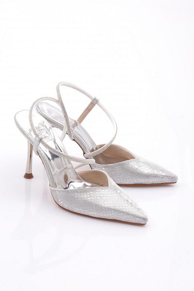 DGN Pantofi de seara cu toc argintiu - Counterpart 316253