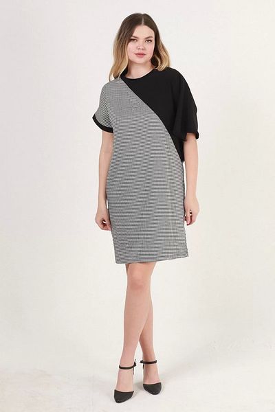 rapellin Rochie cu mânecă liliac Plus Size 1788-negru