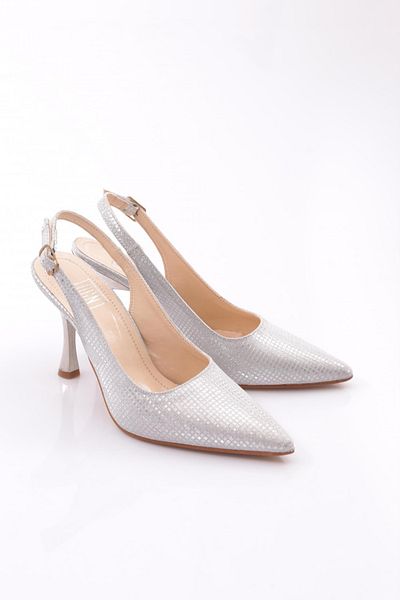 DGN 1010 Women's Pointed Toe Open Back Heeled Shoes