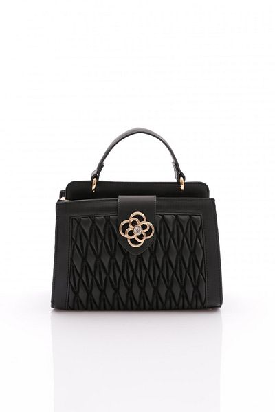 DGN Women's Floral Emblem Shoulder and Shoulder Bag Black 21153722