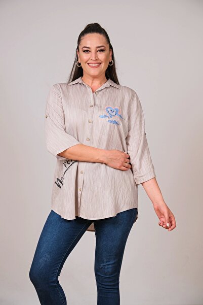 Lady Majestic Γυναικείο πουκάμισο Viscose - Plus Size