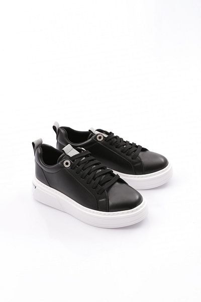 DGN Women's Lace-Up Sneaker Shoes Black 2623652131362322