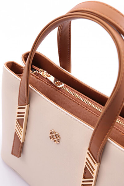 DGN Women's Zipper Bag Beige Tan 6583434