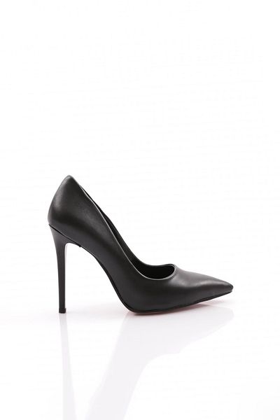 DGN Women's Pointed Toe Low-Cut Heeled Shoes Black 2103121029