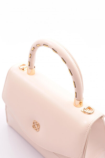 DGN Geantă de damă cu detaliu de lanț - crem deschis 211323622