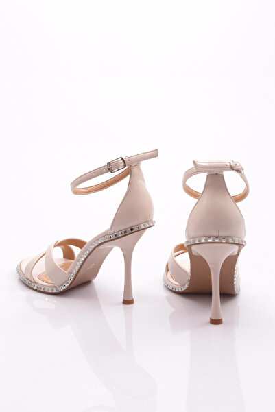 DGN 2431 Women's Cross Strapped Heeled Evening Dress Shoes