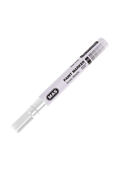 Mas White 6448 Model Oil Based Round Paint Pen