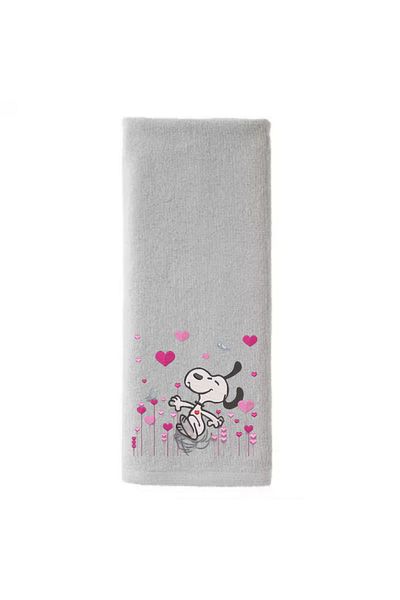 Ursa Snoopy Heart Designed Embroidered Hand and Face Towel 50X90