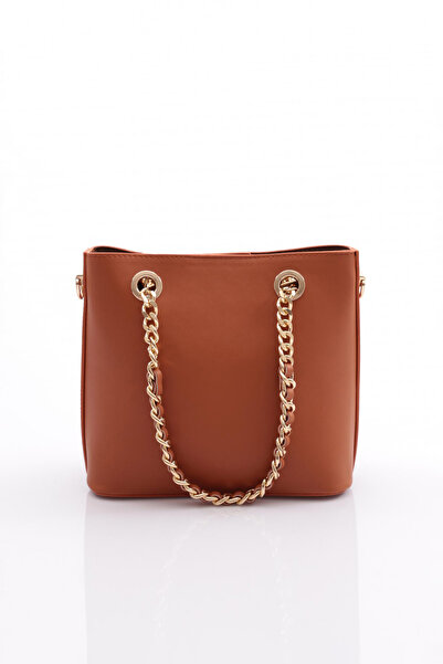 DGN Γυναικεία Floral Καρφίτσα Αλυσίδα Λεπτομερής Τσάντα Καφέ 81103555