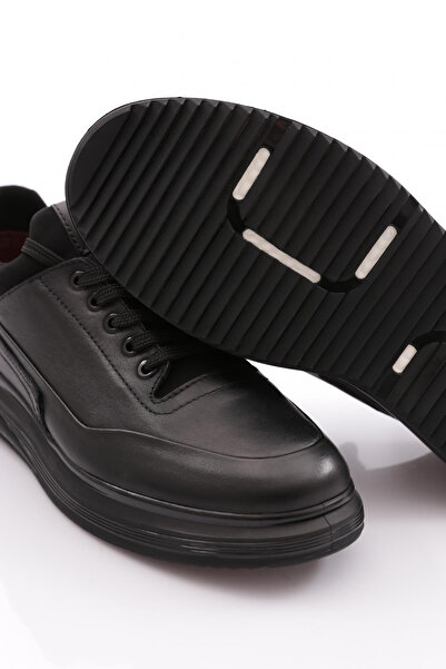 DGN Erkek Bağcıklı Sneaker Ayakkabı Siyah Siyah 3124928