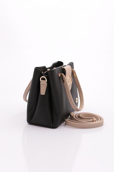 DGN Women's Shoulder and Hand Bag Black-Mink 2112103622