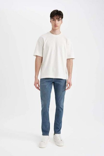DeFacto Ανδρικό παντελόνι A6943AX Model Blue Grey