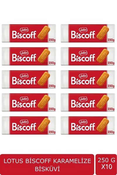 Lotus Biscoff Caramelized Biscuits 250 g X 10 Pieces 250g