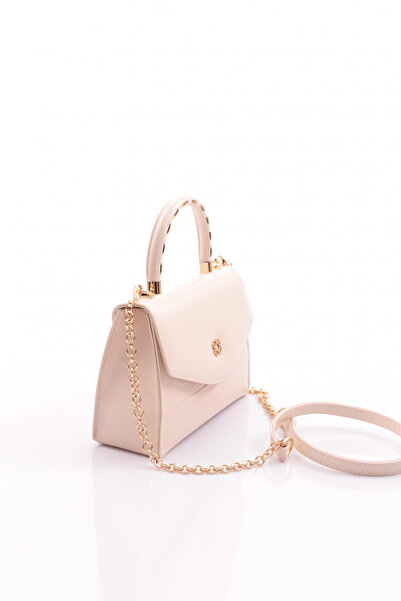 DGN Geantă de damă cu detaliu de lanț - crem deschis 211323622