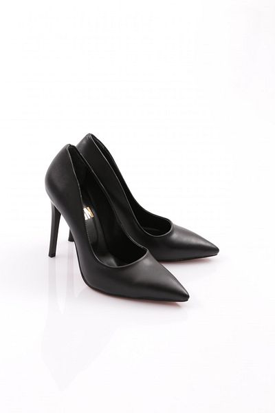 DGN Women's Pointed Toe Low-Cut Heeled Shoes Black 2103121029