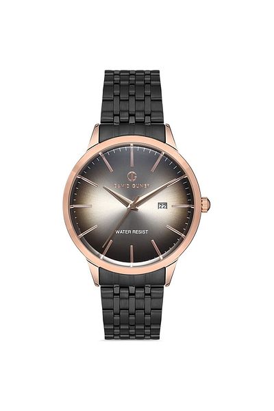 DAVID GUNER Rose Black Coated Black Dial Men's Watch Dg-8073Ga-R2