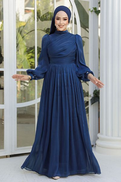 Neva Style Rochie de seară cu drapeau albastru bleumarin 44081l