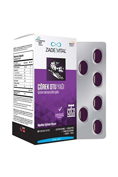 ZADEVİTA Zade Vital Çörek Otu Yağı Blister Kutu 900 Mg 60 Kapsül
